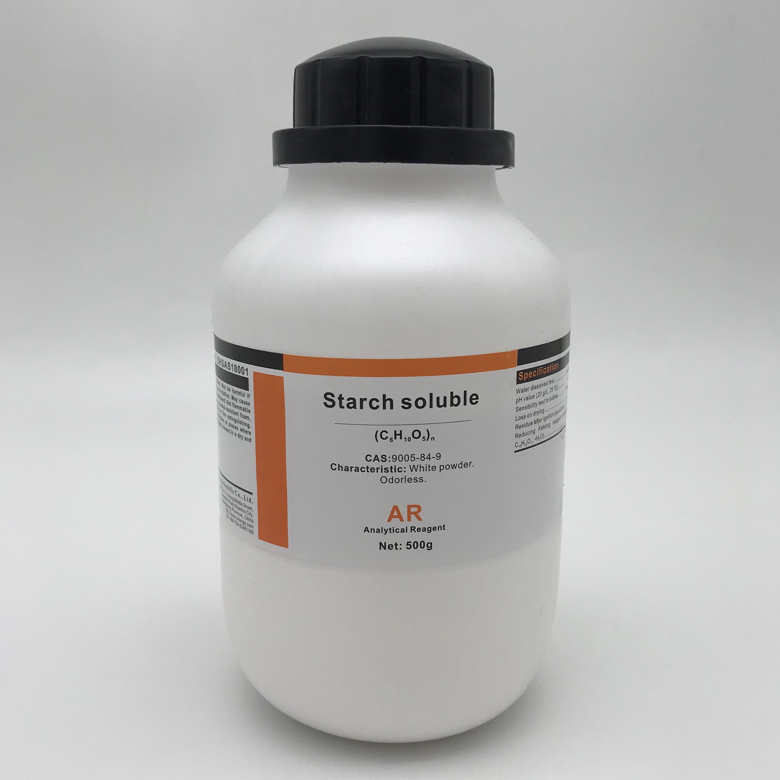 Starch Soluble ( Tinh bột tan, AR, Chai 500G, Xilong, Cas 9005-84-9)