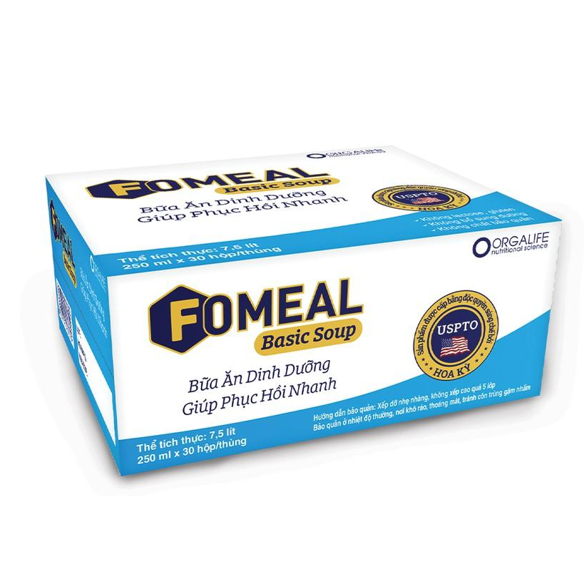 Hình ảnh Thùng 30 hộp thực phẩm dinh dưỡng Fomeal Basic Soup 250ml/hộp - Bữa ăn thay thế, giúp người bệnh phục hồi nhanh chóng