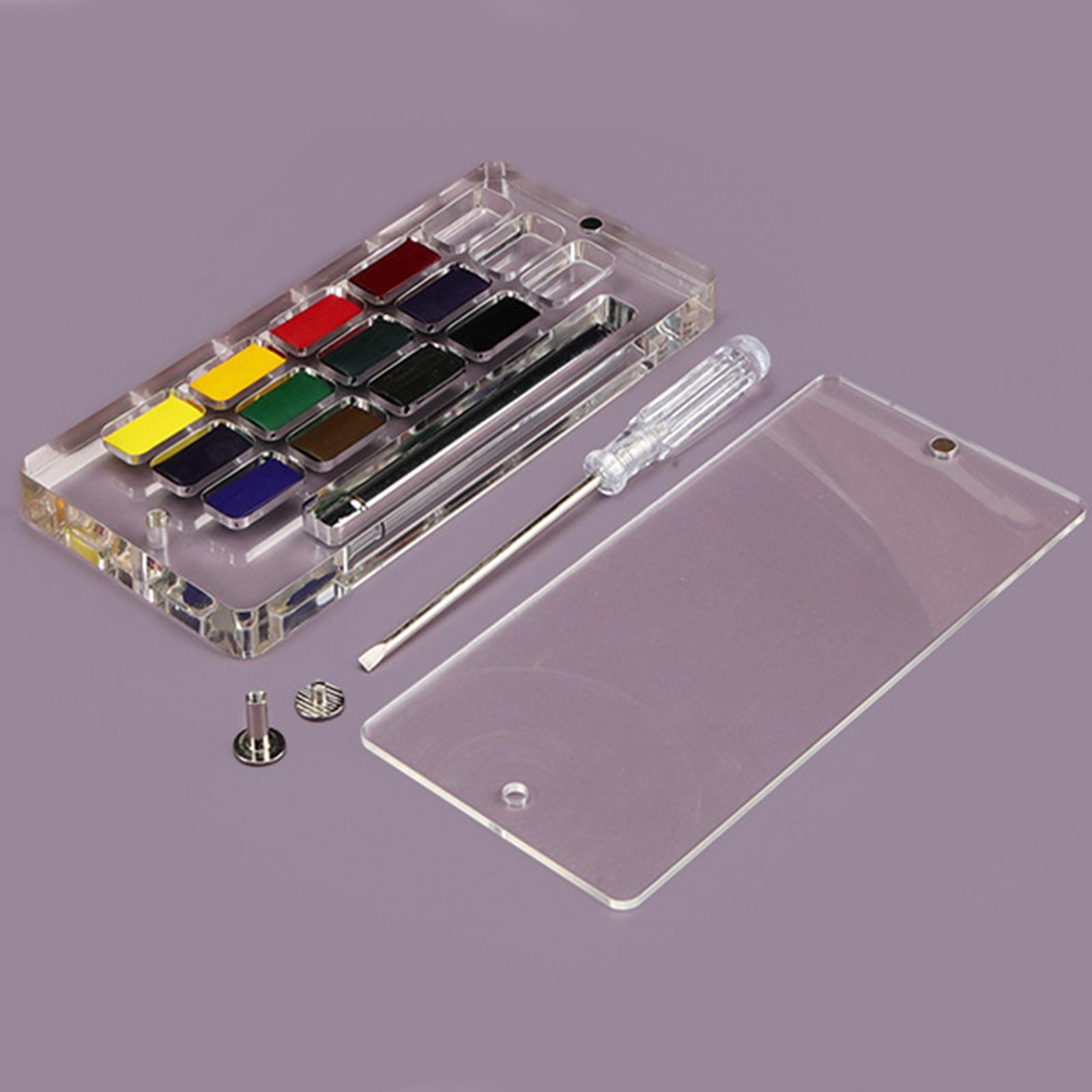 Empty Watercolor Storage Case Organizer Transparent Lightweight Accs