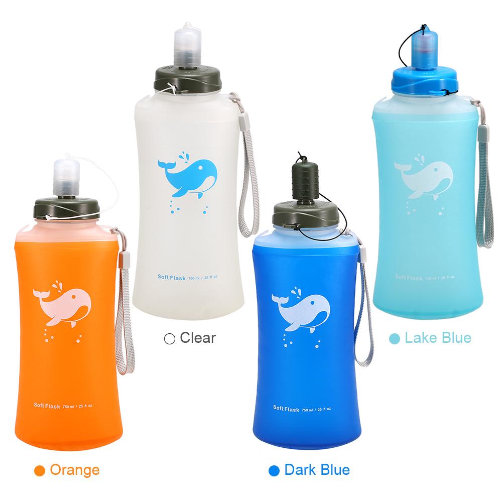 2 bình nước 750ml siêu nhẹ, giữ ẩm, mềm cho cắm trại ngoài trời