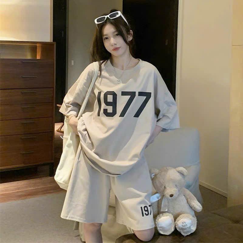 Set đồ thun nữ kiểu dáng thể thao năng động trẻ trung