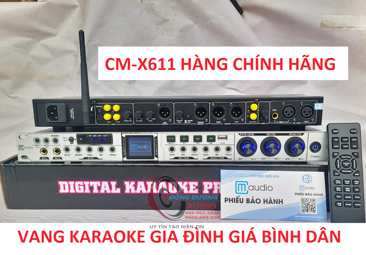 VANG CHỐNG HÚ - VANG BLUETOOTH REVERB - VANG CM AUDIO X611 - HÀNG CHÍNH HÃNG