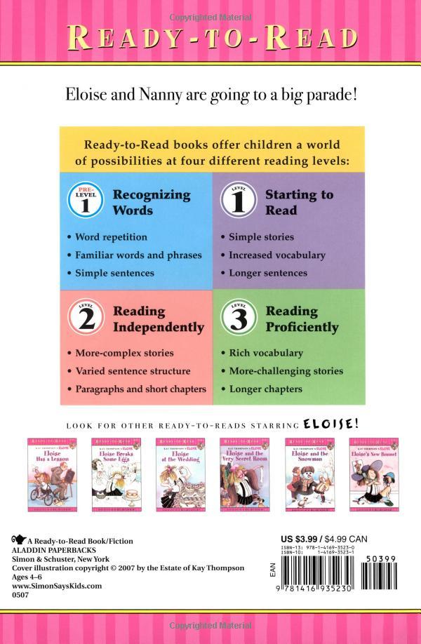 Ready To Read - Level 1: Eloise And The Big Parade