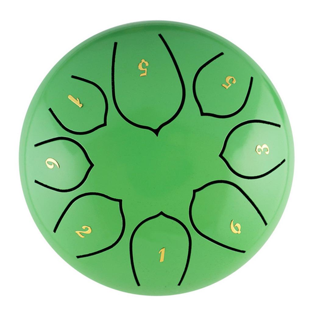 6\" Alloy Steel Tongue Drum 8 Notes Tank Drum Instrument w/ Bag Mallets