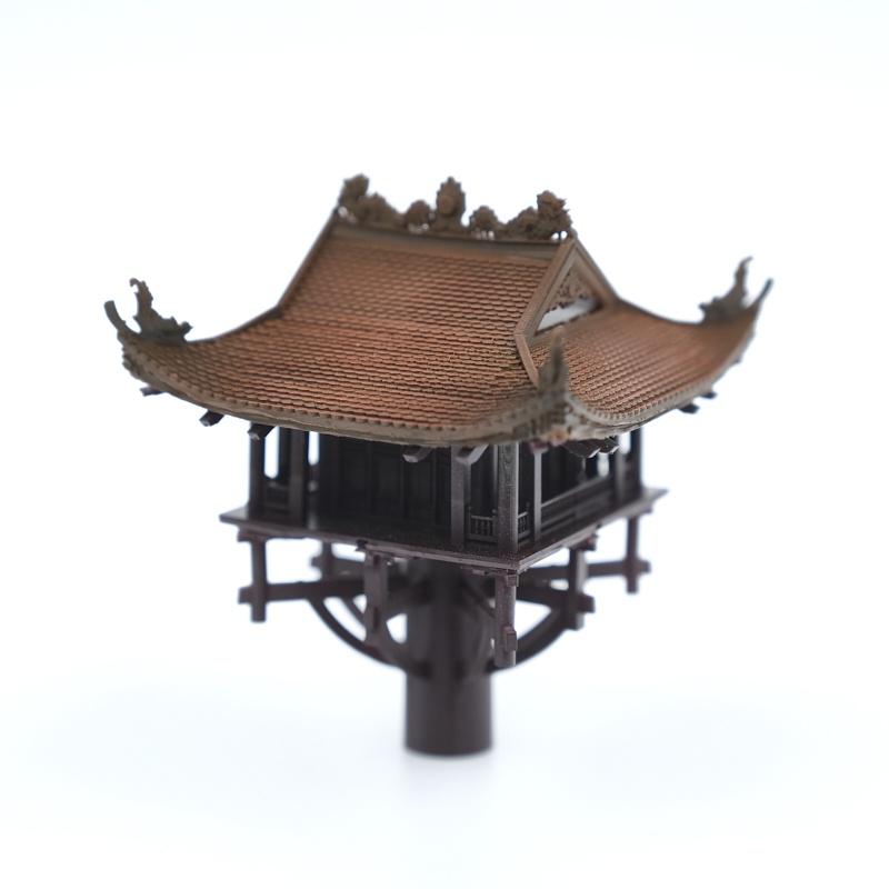 Mô hình tiểu cảnh CHÙA MỘT CỘT - bán cạn - bể cá - hòn non bộ - terrarium - tinh xảo - chất lượng cao