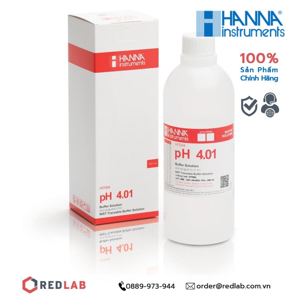 Dung dịch hiệu chuẩn pH 4.01, 7.01, 10.01 Hanna HI7004L HI7007L HI7010L