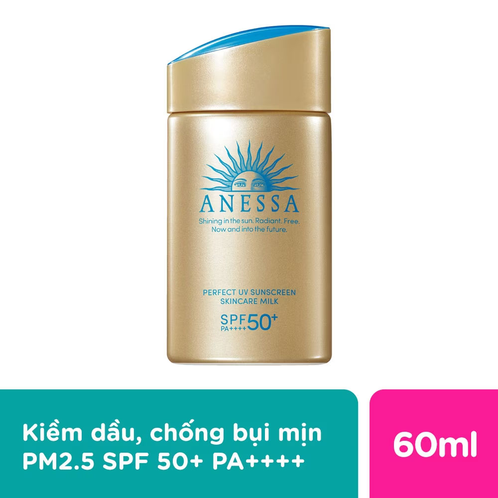 Sữa Chống Nắng Anessa Dưỡng Da Kiềm Dầu Bảo Vệ Hoàn Hảo Perfect UV SPF50+ PA++++ 60ml