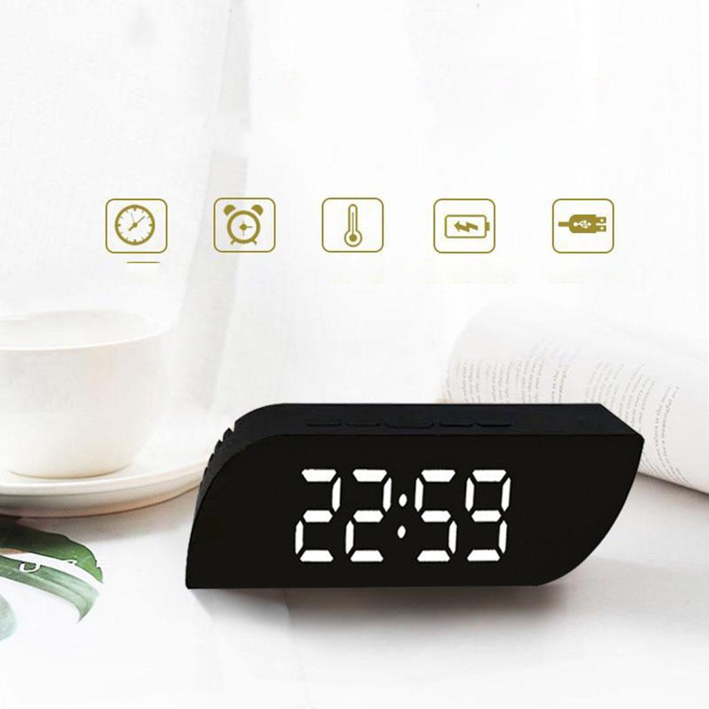 LED Desk Clocks Calendar Temperature 3 Mode Snooze