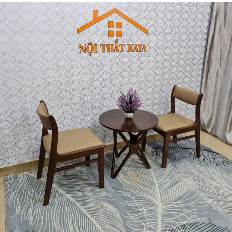 Bộ bàn tròn 60cm 2 ghế Benla chân sao Mặt bàn: HDF lõi xanh chống ẩm, chống trầy nhập khẩu Malaysia