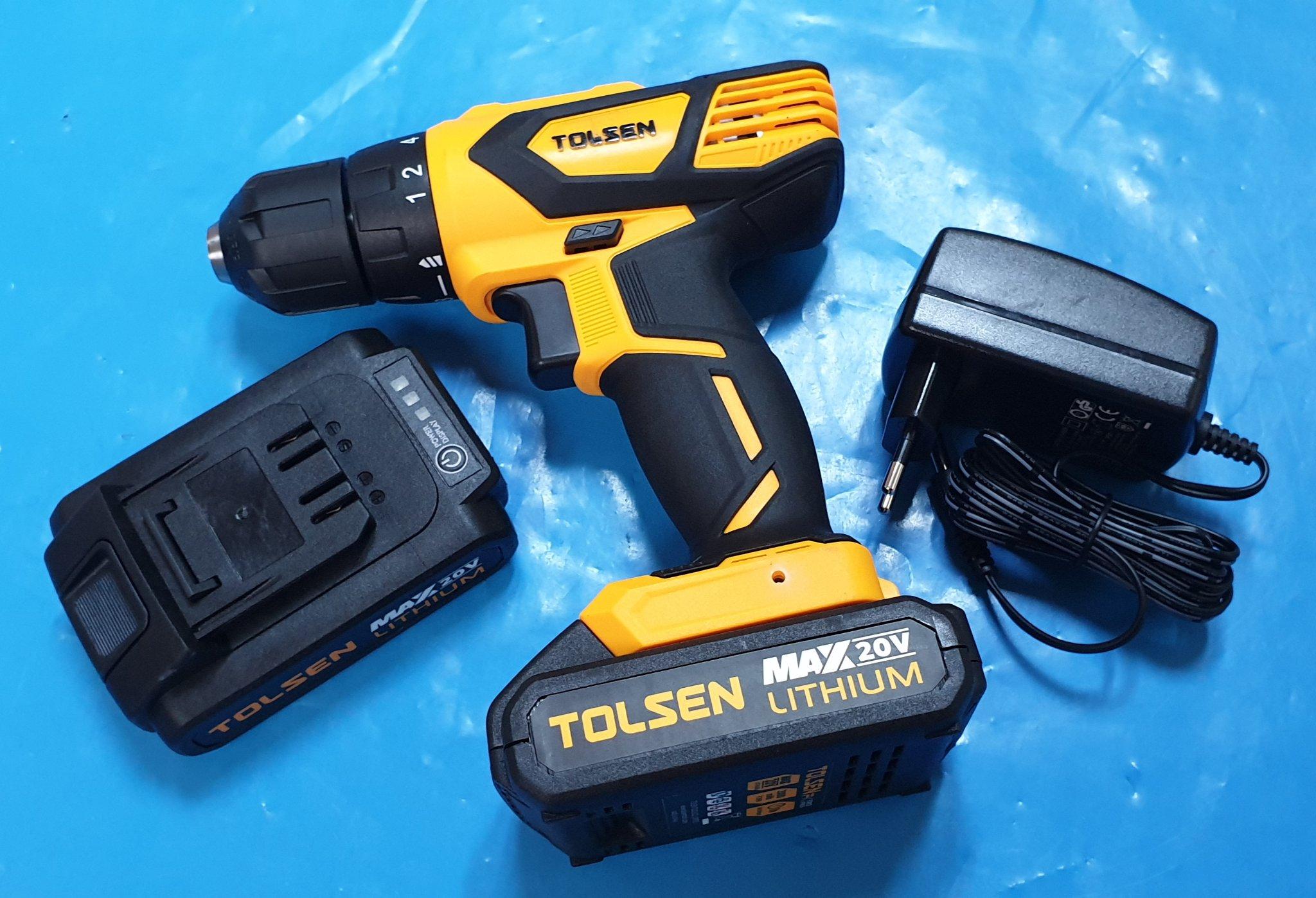 MÁY KHOAN PIN 2 TỐC ĐỘ 10MM 20V TOLSEN 79033 - HÀNG CHÍNH HÃNG