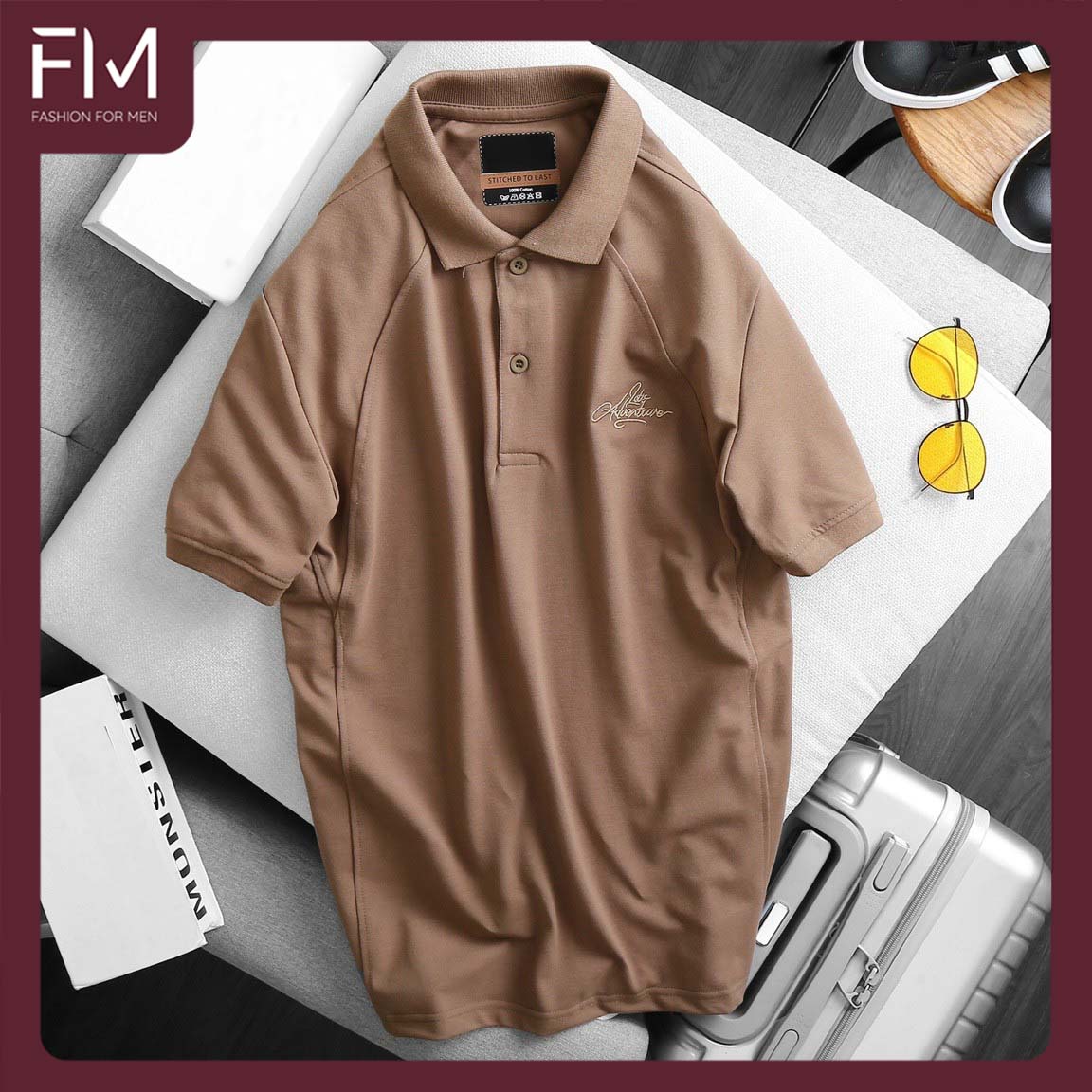 Áo Polo nam cổ bẻ ngắn tay, chất liệu vải cá sấu cotton cao cấp, trẻ trung, năng động – FORMEN SHOP – FMPS150