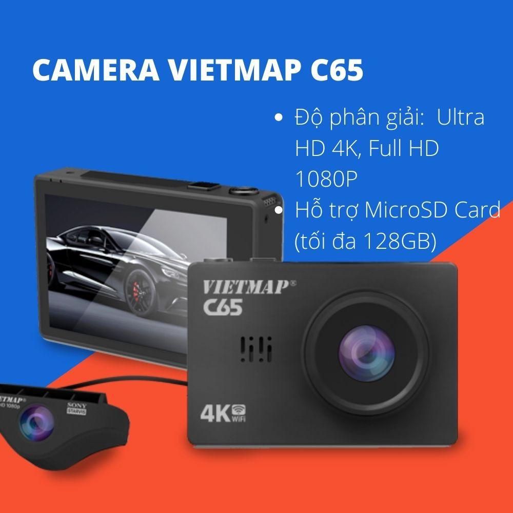 Camera Hành Trình C65 2 Mặt Trước/Sau Phân Giải Ultra HD 4K