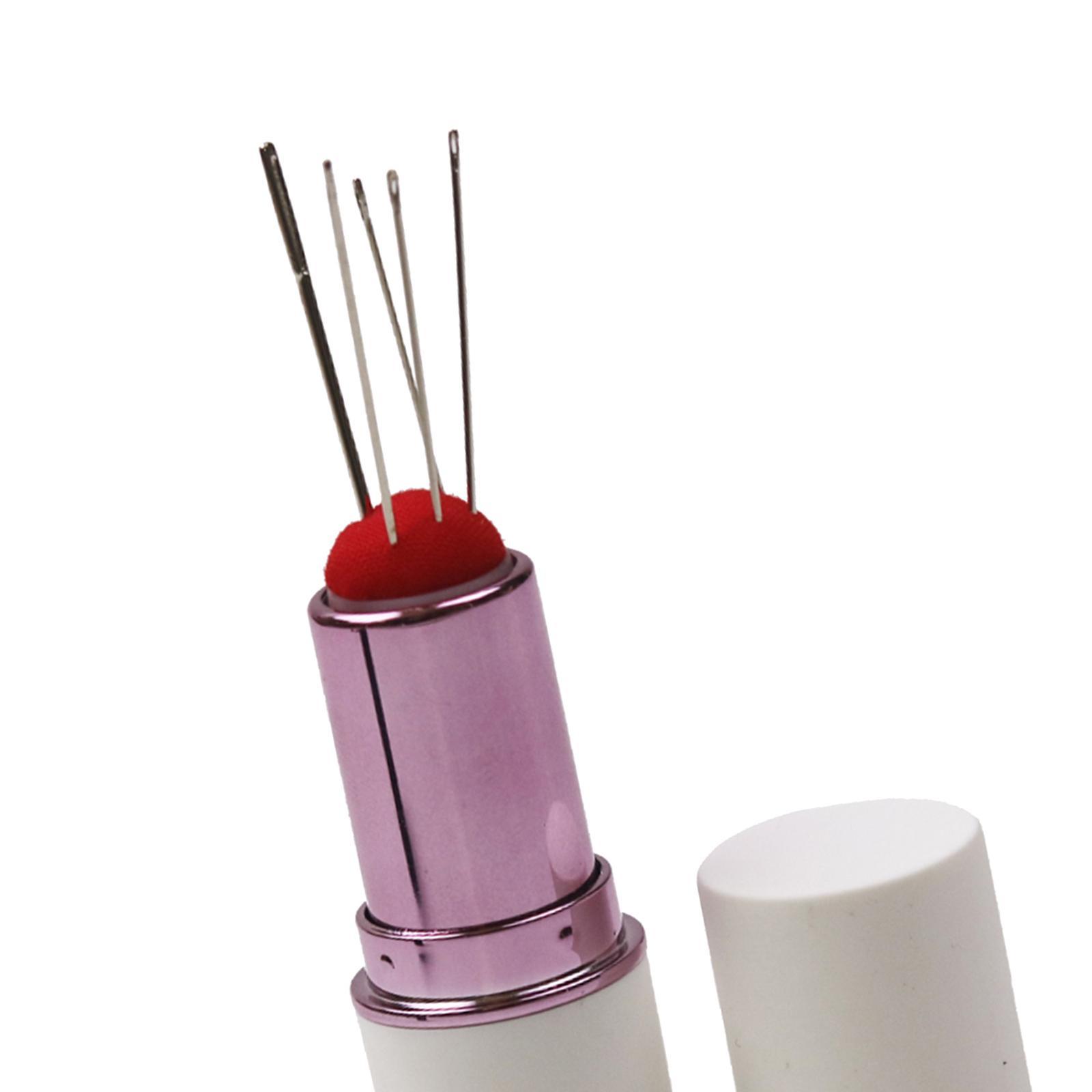 Lipstick Shape Pin Cushion Pincushion Pin Pad Pin Case Pin Holder for Quilting Embroidery Hand Needlework DIY Crafts Sewing Necessities
