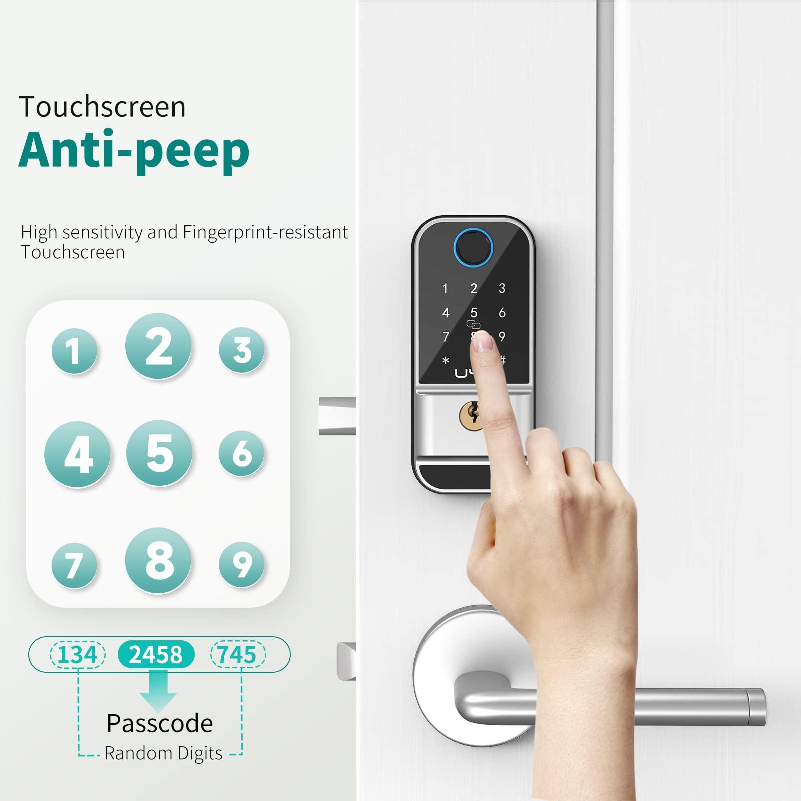 Hornbill vân tay khóa cửa không khóa M4 Smart Deadbolt Khóa phía trước Bàn phím điện tử cho Home Office Auto Lock Card IC