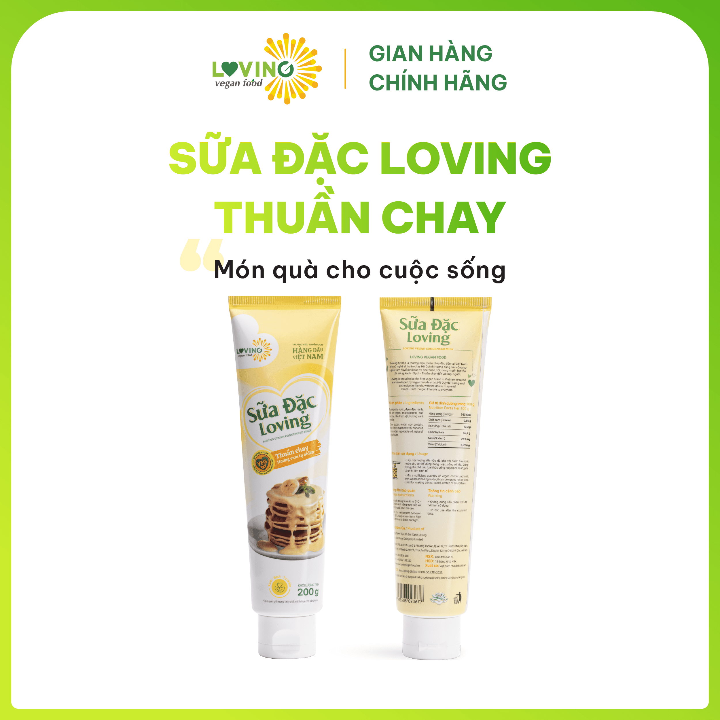 Sữa Đặc Loving Thuần Chay Tuýp 200gram