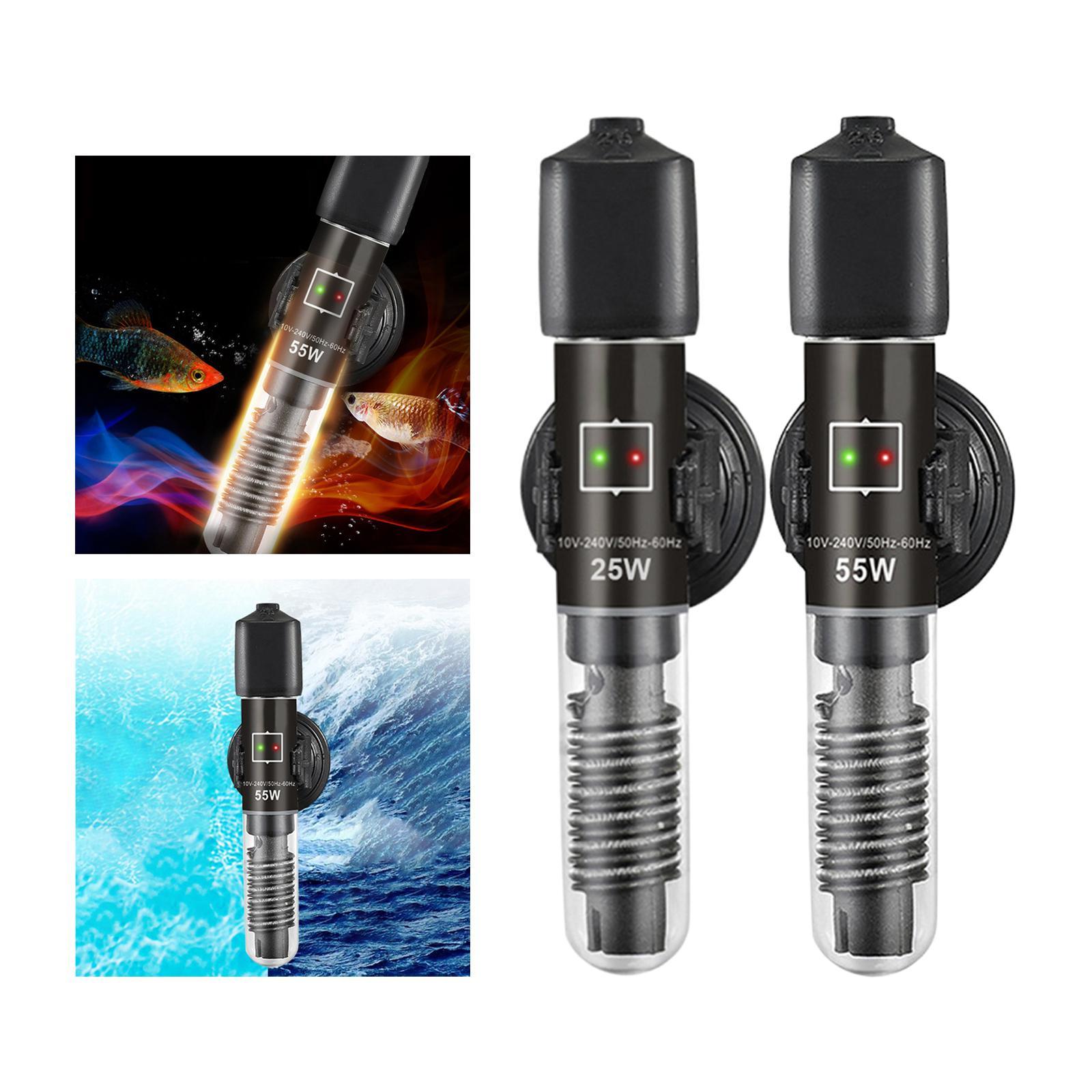 2x Aquarium Fish Tank Heater Submersible Thermostat Heater for Freshwater