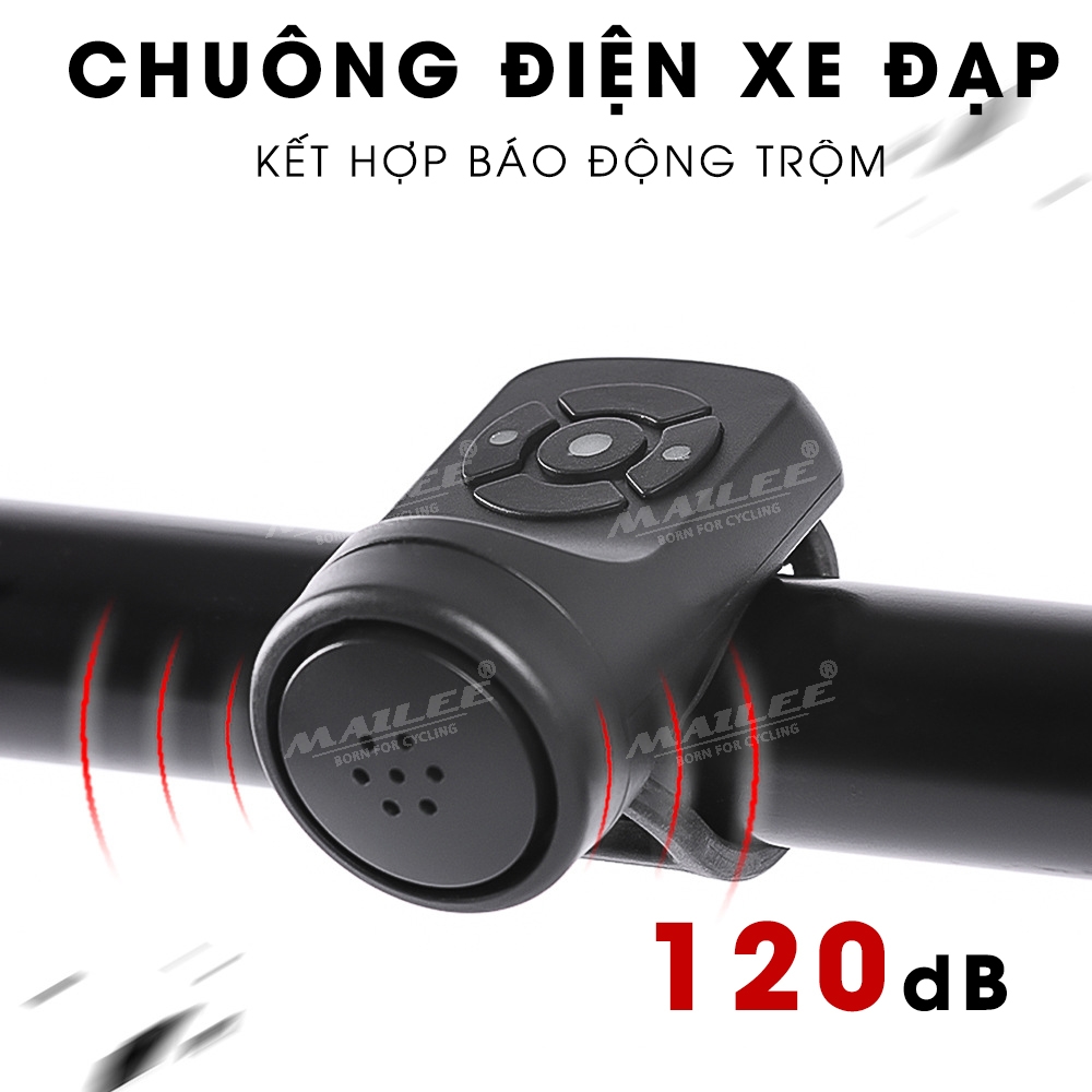 Còi Chuông Xe đạp EH-03 120dB sạc USB có chế độ chống trộm, 4 âm thanh điều chỉnh dung lượng 200mAh pin chờ 180 ngày - Mai Lee