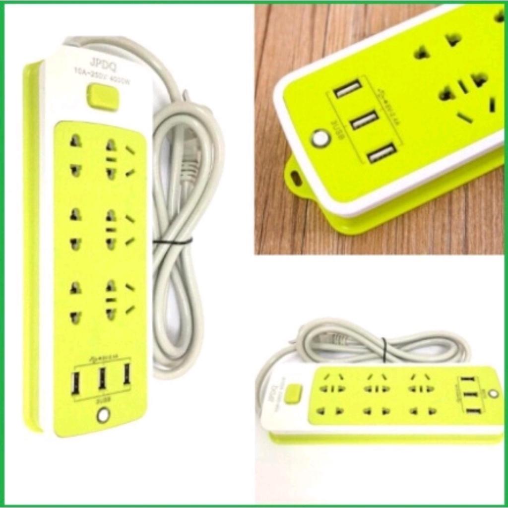 Ổ cắm điện đa năng 3 cổng sạc USB -10A, ổ cắm chống giật -công suất lớn