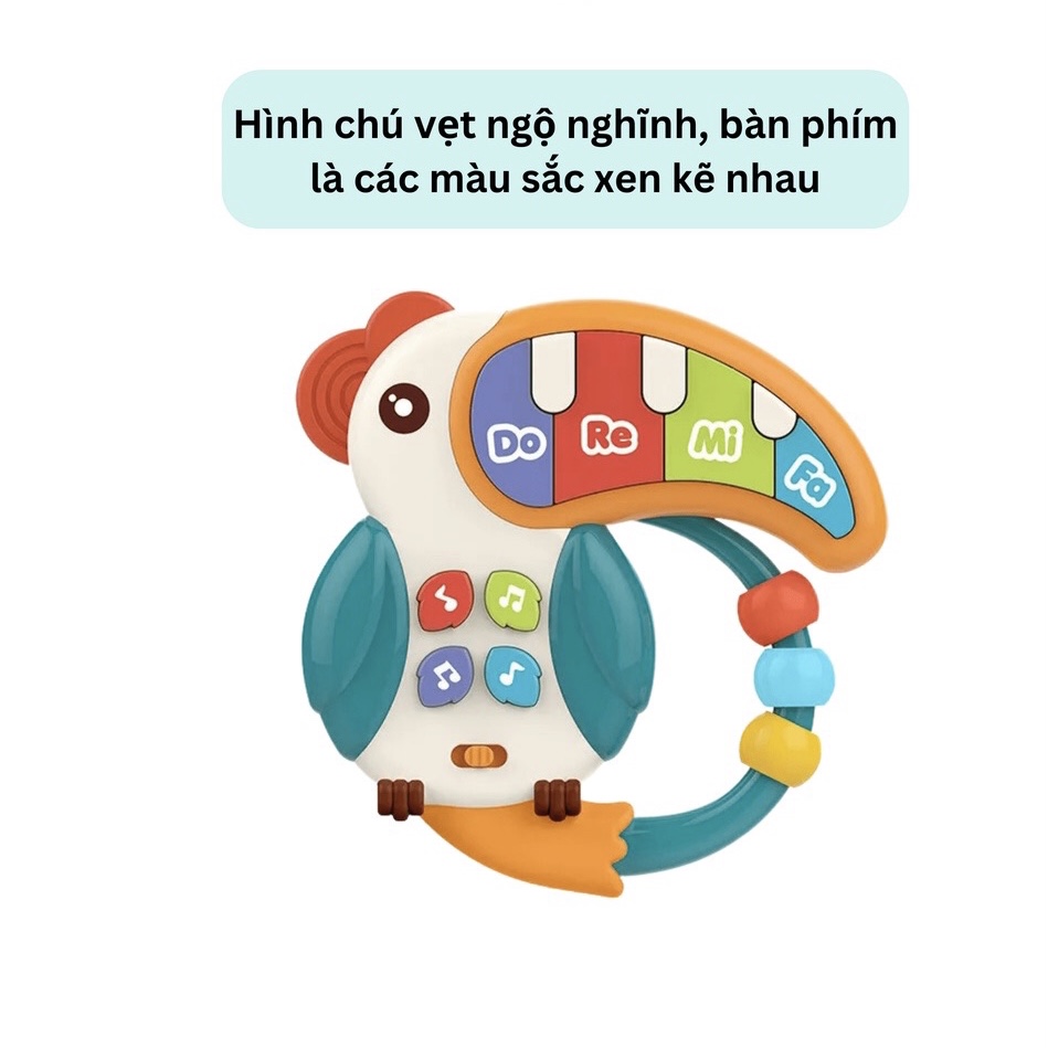 Đồ Chơi Sơ Sinh - Đồ chơi Âm Nhạc HUANGER HE0532 - Đàn Hình Con Vẹt Cho Bé Từ 12 Tháng Tuổi