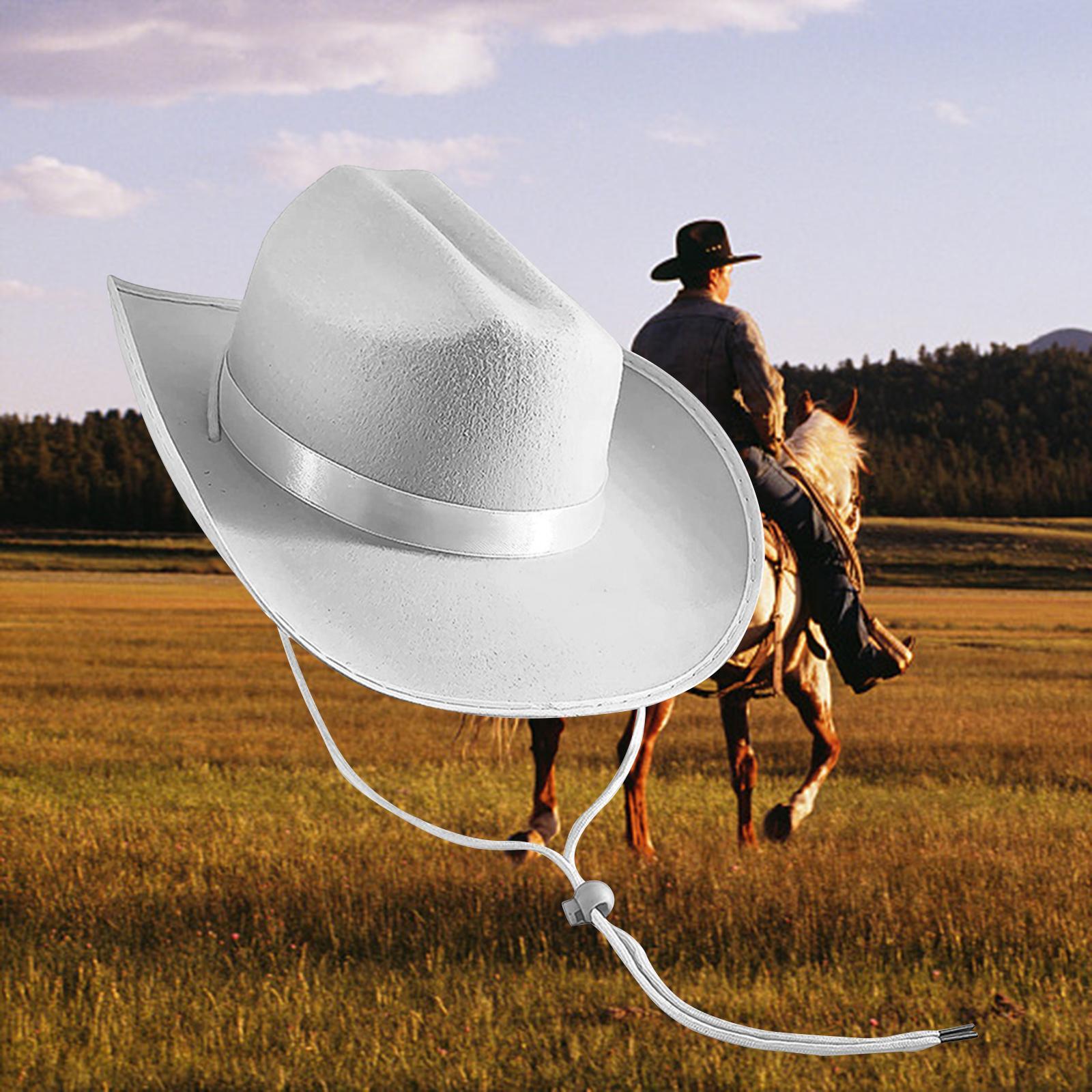 Cowboy Hat Versatile Wide Brim Hat Shapeable Hat Band for Men Beach Outdoor