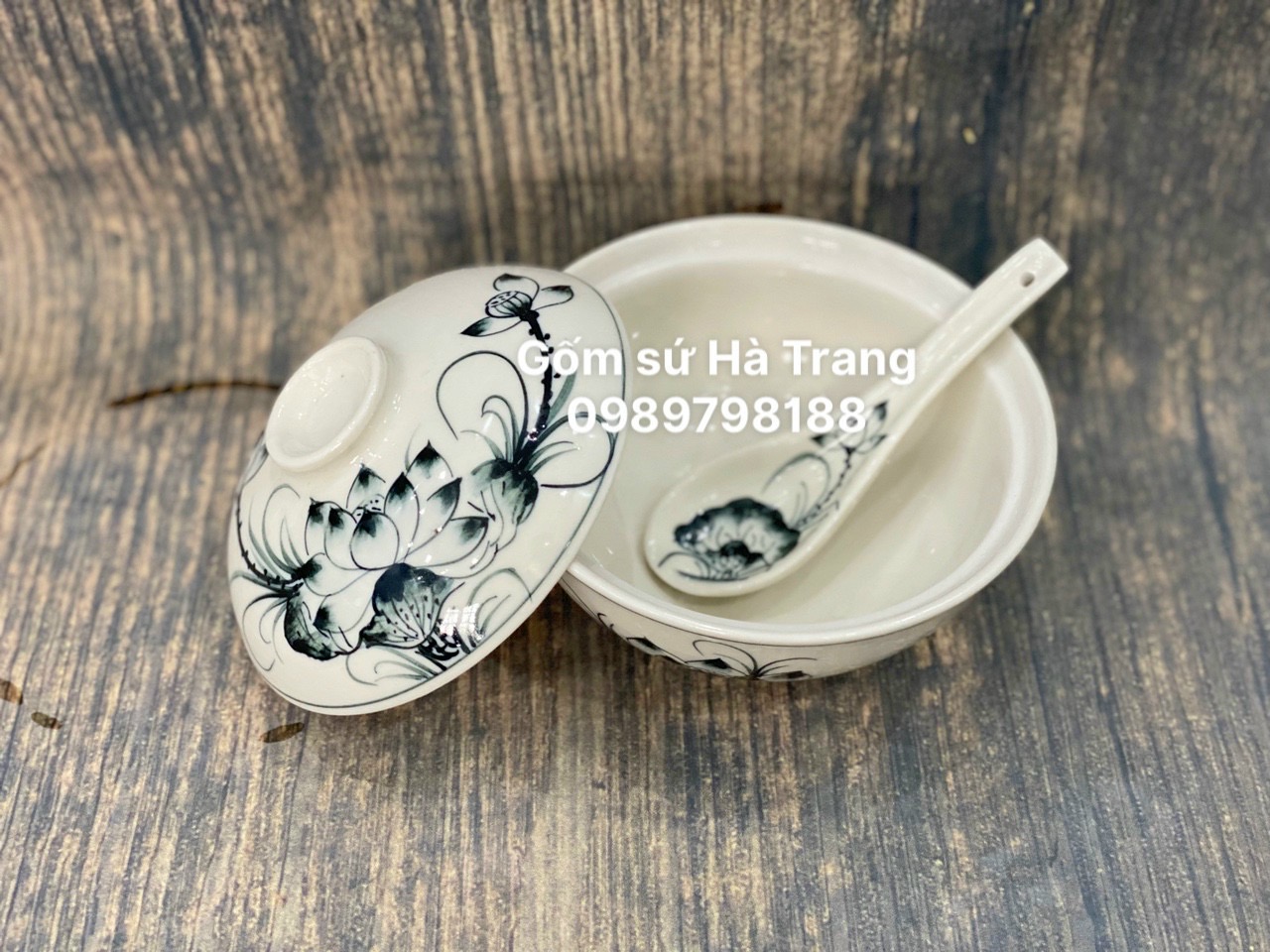 Thố chưng yến gốm sứ Bát Tràng cao cấp