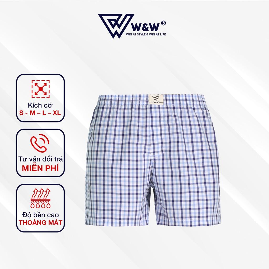 Quần Short Nam WW Dáng Regular Fit Cạp Chun Chất Cotton Mềm Mịn Bền Màu Thấm Mồ Hôi WSH17