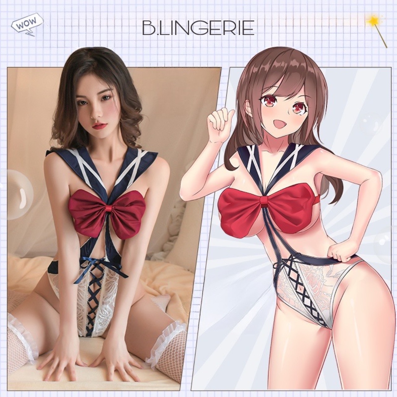 Đồ Cosplay Học Sinh (Kèm Tất) - B.Lingerie