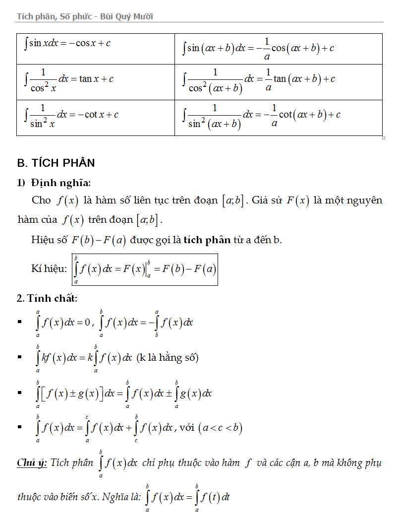 Bí Quyết Tiếp Cận Hiệu Quả Kỳ Thi THPT Quốc Gia Tích Phân - Số Phức Tự Luận - KV