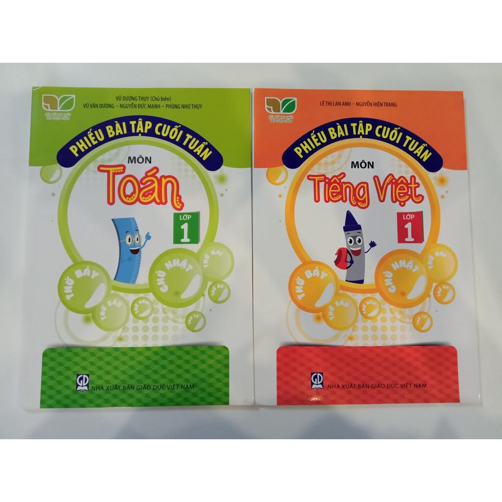 Sách - Phiếu bài tập cuối tuần môn Toán - Tiếng việt lớp 1 - Kết nối tri thức với cuộc sống