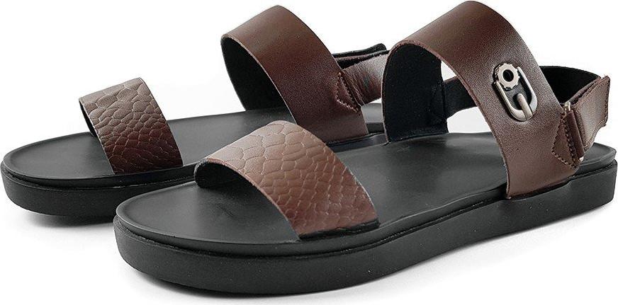 DÉP QUAI HẬU NAM GIÀY SANDAL NAM DA BÒ THẬT DE0516