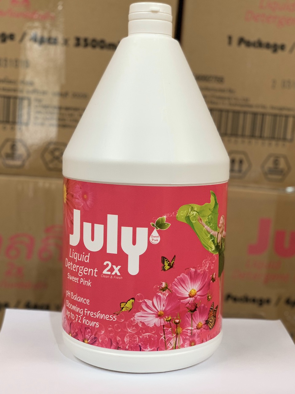 Combo nước giặt xả July 3.5L ( Thái Lan ) + túi lưới giặt quần áo 60x60cm