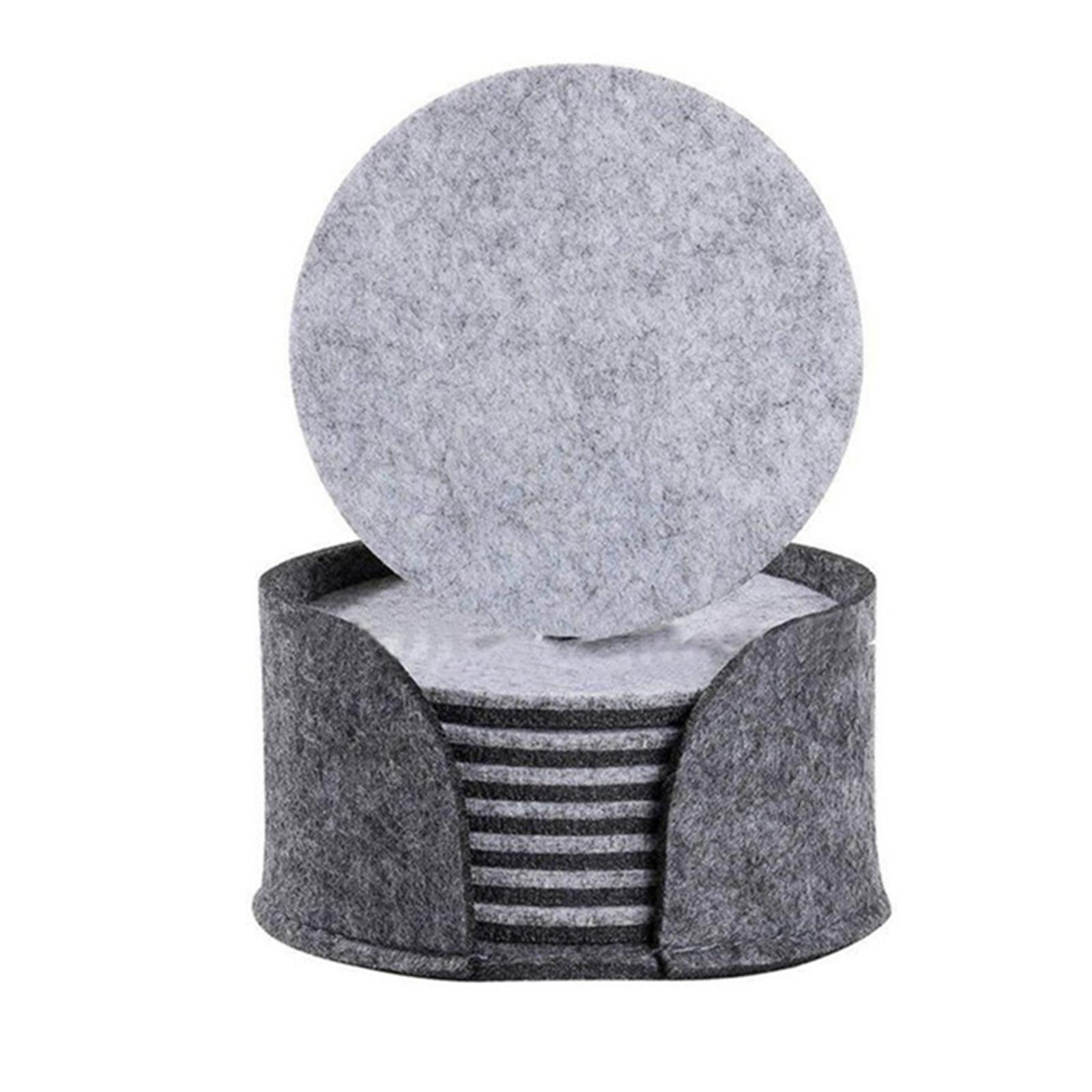 Felt Drink Coasters Set Table Coasters Anti Slip Placemat 10cm for Office