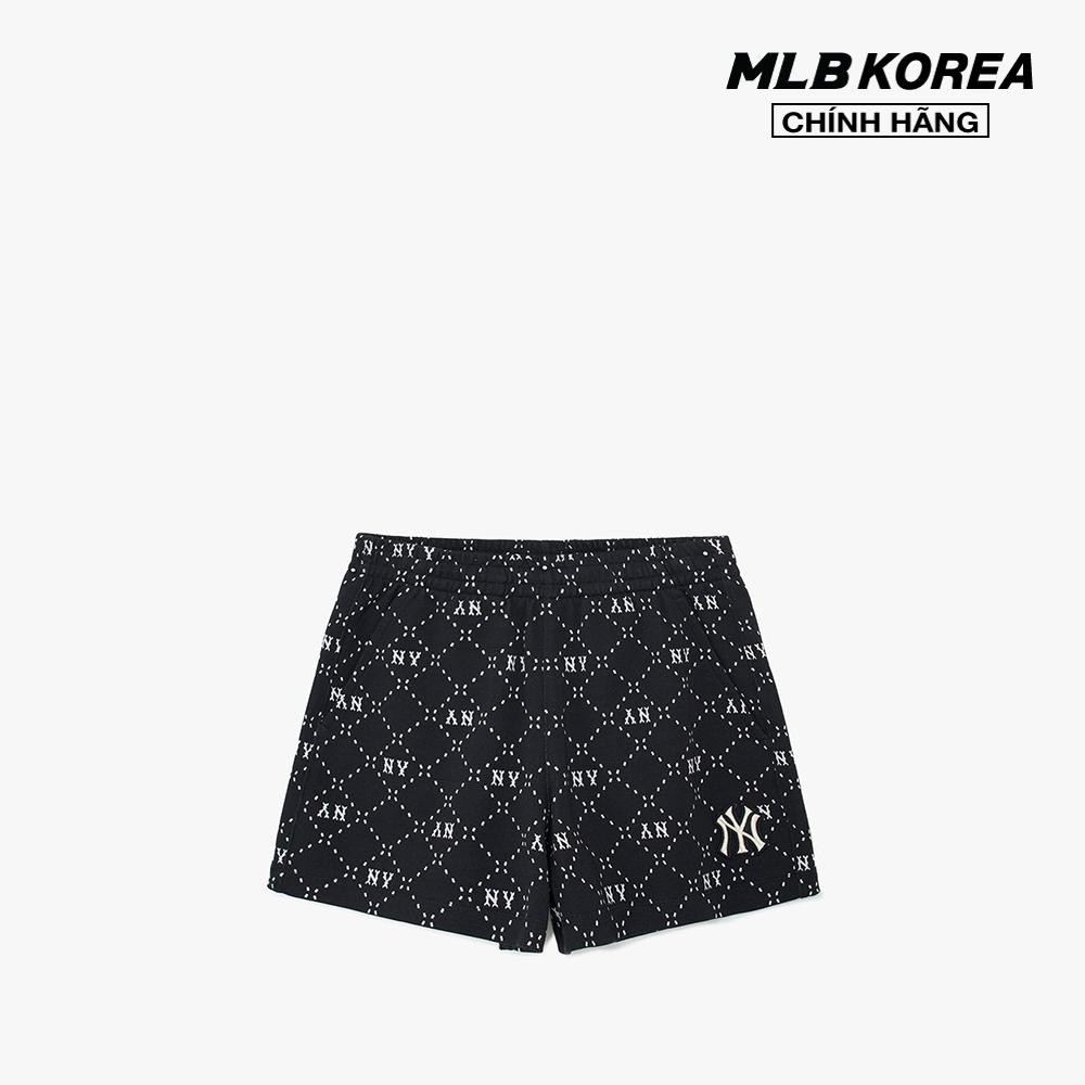 MLB - Quần shorts ngắn nữ lưng thun Dia Monogram All Over 4 In 3FSPM0133-50BKS