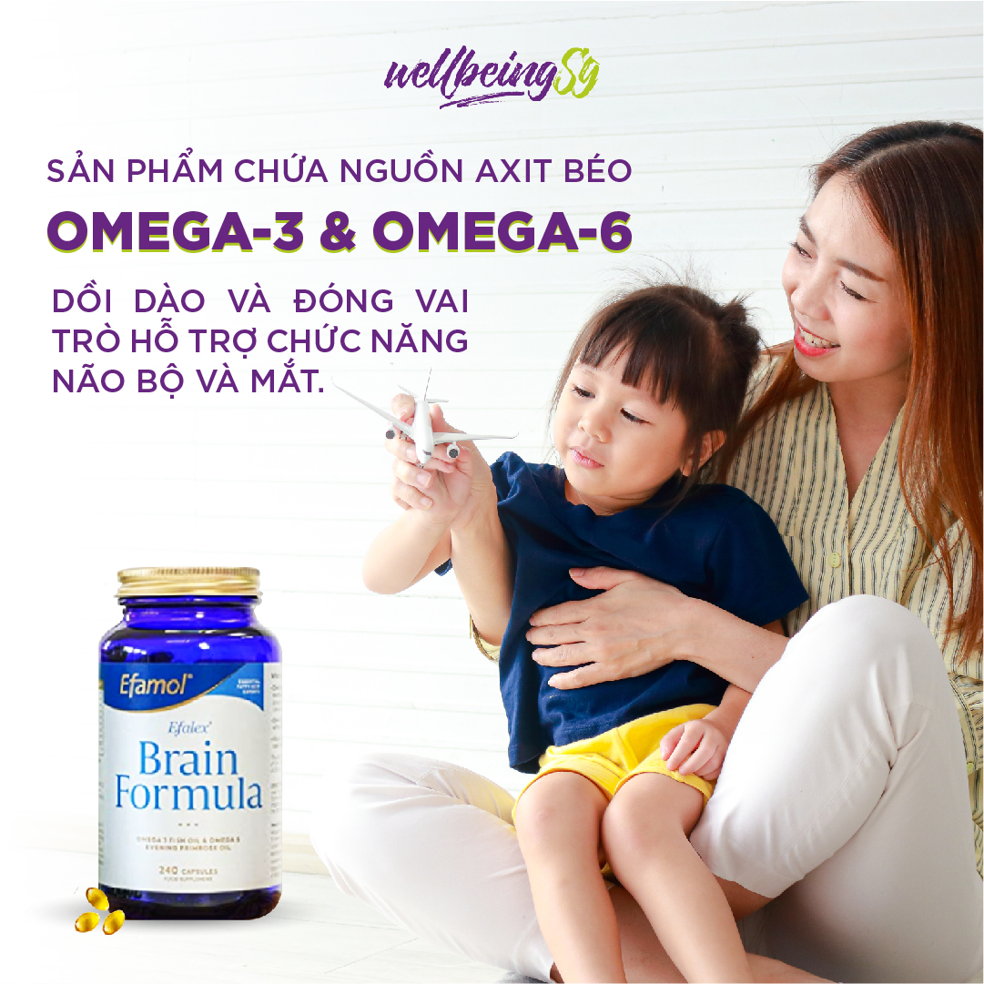 Viên Uống Bổ Sung Dầu Cá DHA, EPA, Efamol Efalex Tăng Cường Trí Nhớ, Hỗ Trợ Trí Não, Tim Mạch, Thị Lực