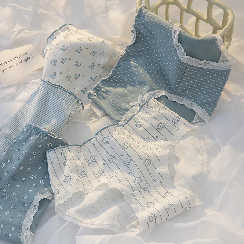 Quần Lót Nữ Cotton Hoa Nhí Kháng Khuẩn Ngang Eo Thời Trang . Hàng Loại Đẹp.