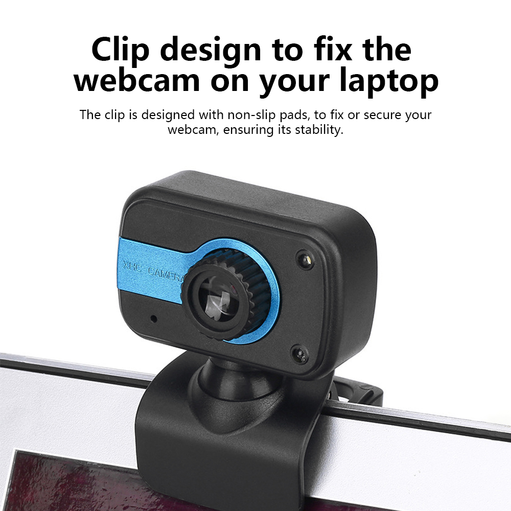 Webcam HD 480p 30 Khung Hình/Giây Với Kẹp Gắn Micrô Tích Hợp Máy Tính Xách Tay Máy Tính Để Bàn