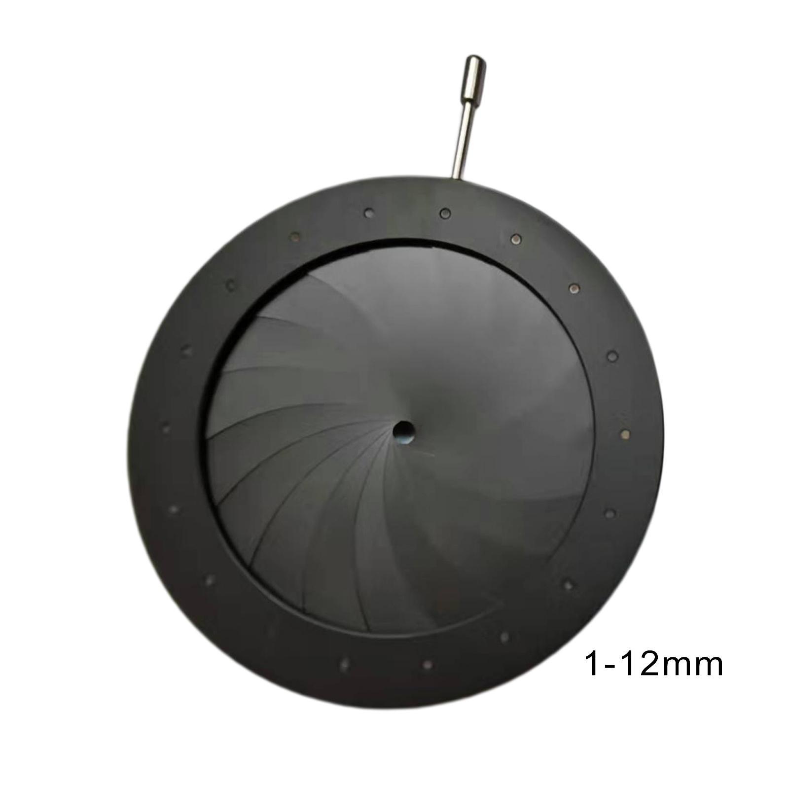 Camera Microscope Optical Diaphragm 1-12mm, Replace Mechanical Iris Aperture Diaphragm