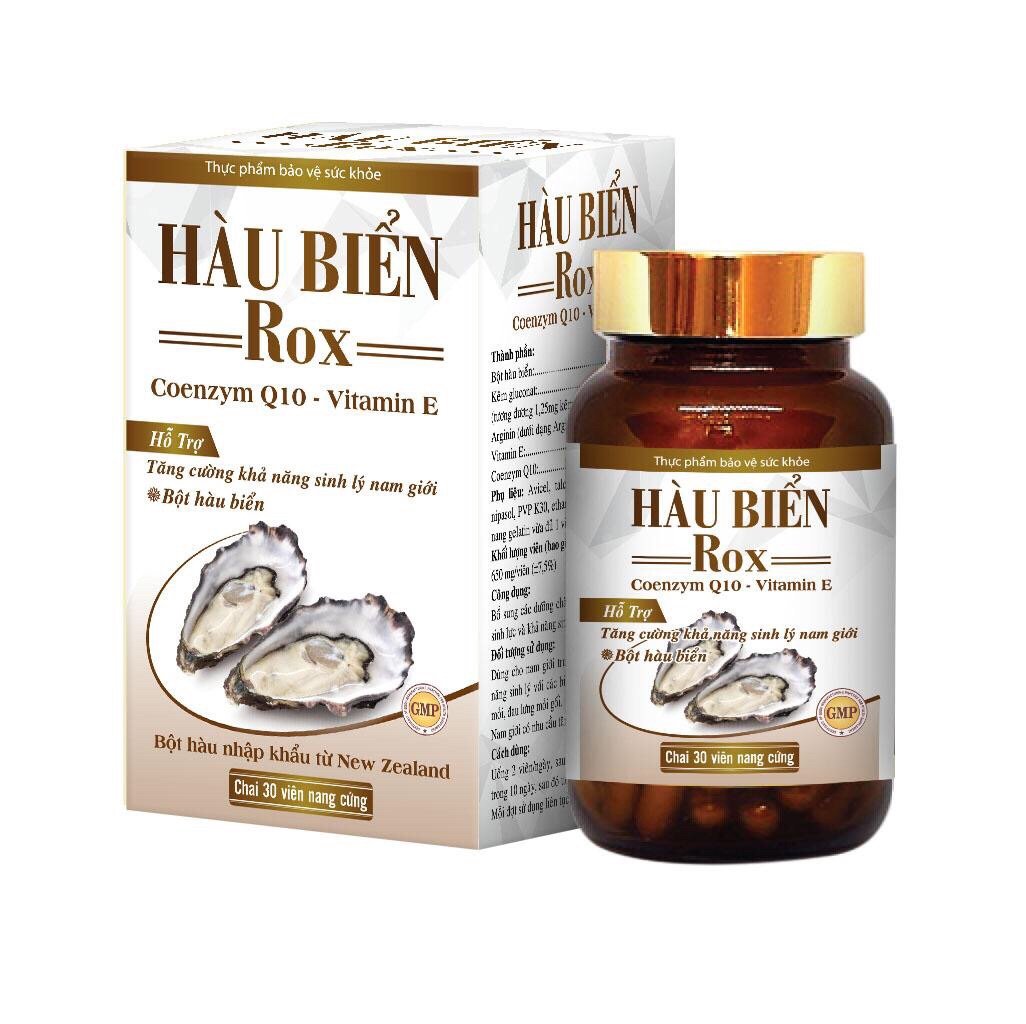 Hàu Biển ROX tăng cường sinh lý nam, bổ thận, tráng dương - Hộp Trắng 30 viên