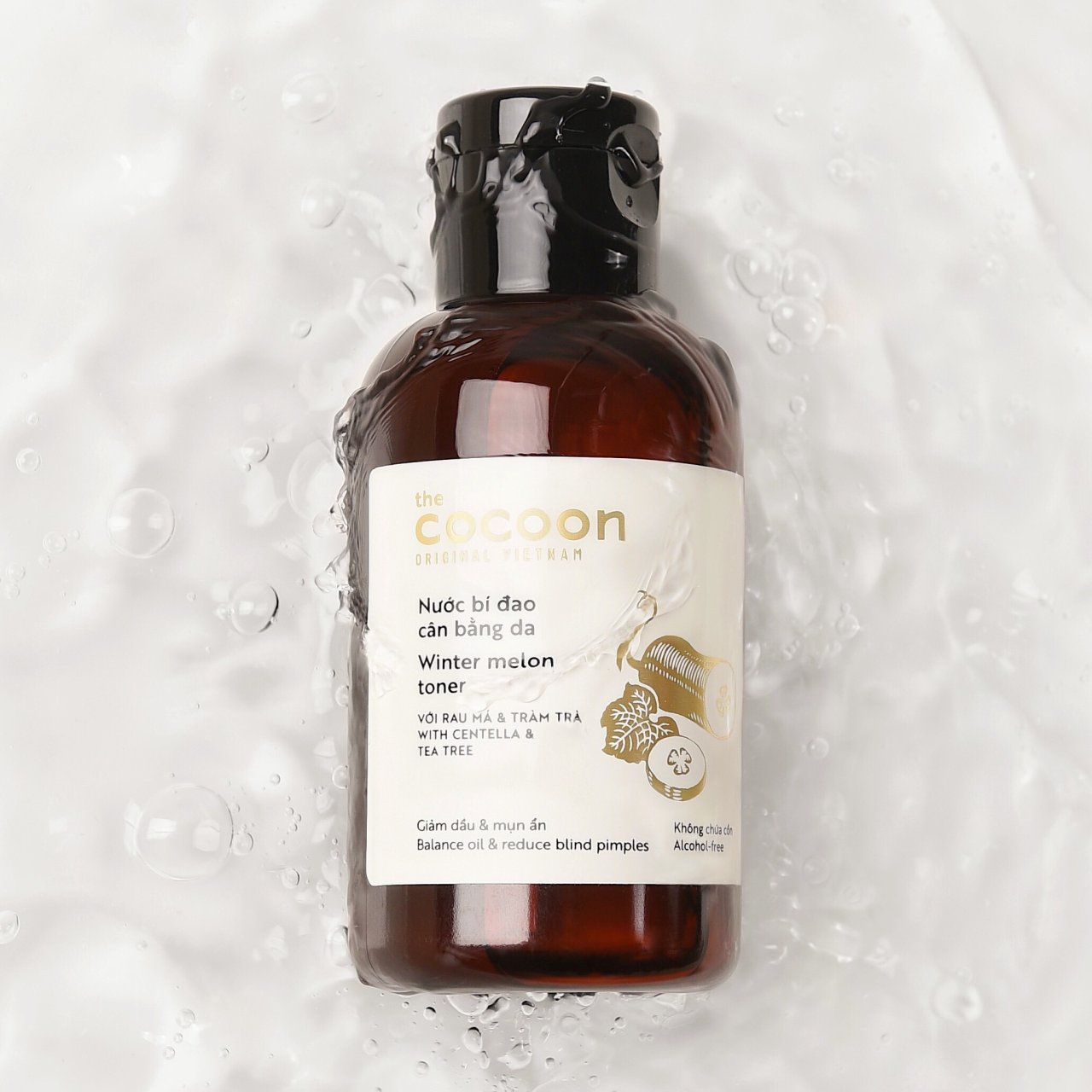 Combo toner bí đao rửa mặt cocoon 140ml + Son dưỡng môi dầu dừa bến tre the cocoon 5g