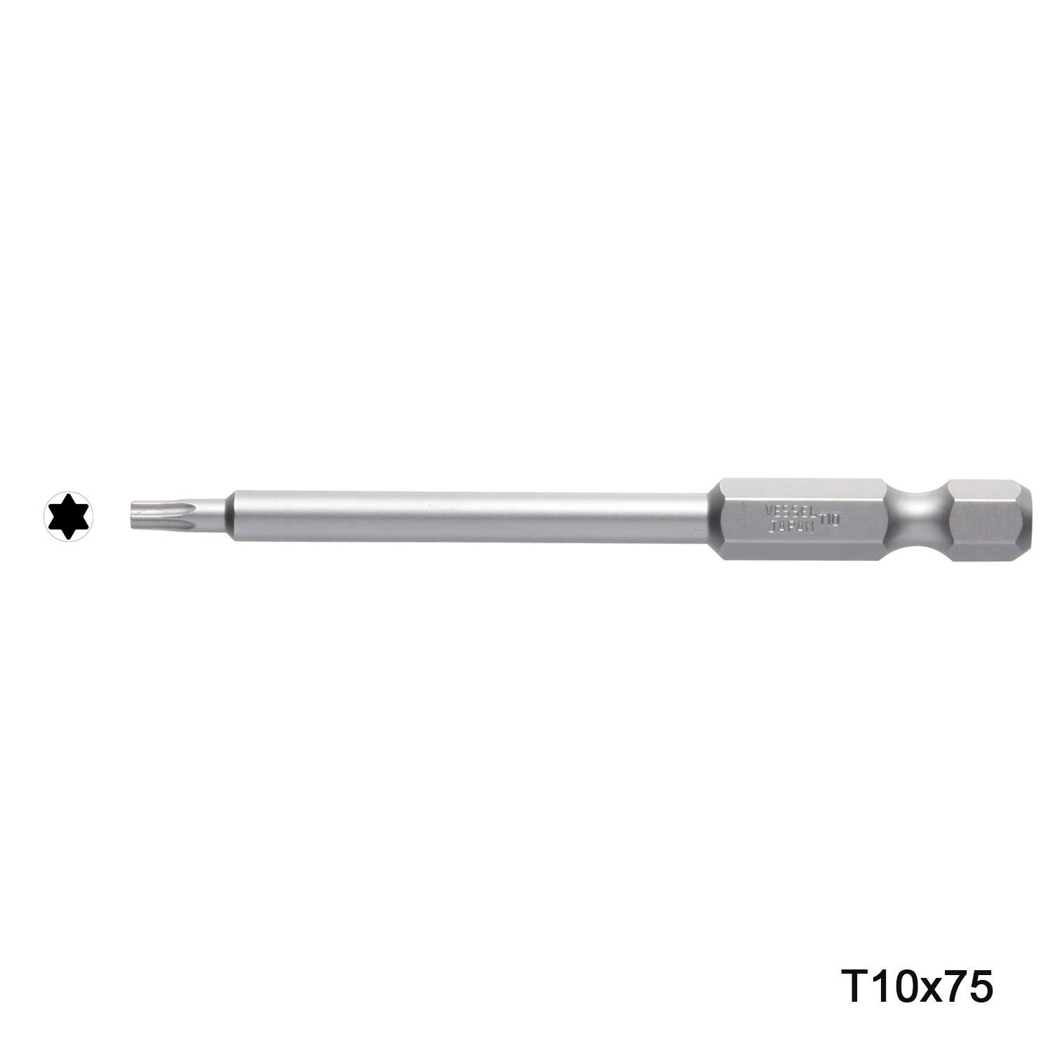Mũi vặn vít đầu hoa khế T10/T10H chuôi lục giác H = 6,35 Vessel