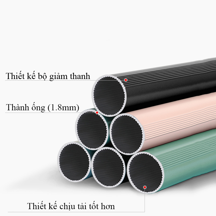 Thanh treo rèm cửa chuyên dụng + Bộ phụ kiện (Tặng kèm ốc vít) - 1.3m - Màu đen