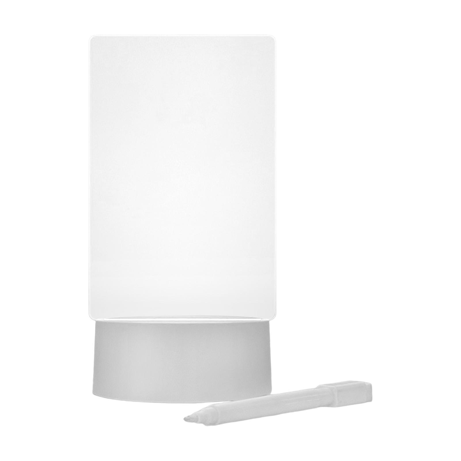 Message Board Lamp LED Acrylic White Board USB for Home Bedroom Wedding