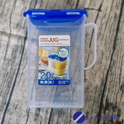 Bình Đựng Nước LocknLock Chất Liệu Nhựa PP, Nắp Có Gioăng Silicone - 2L - Hàng Chính Hãng