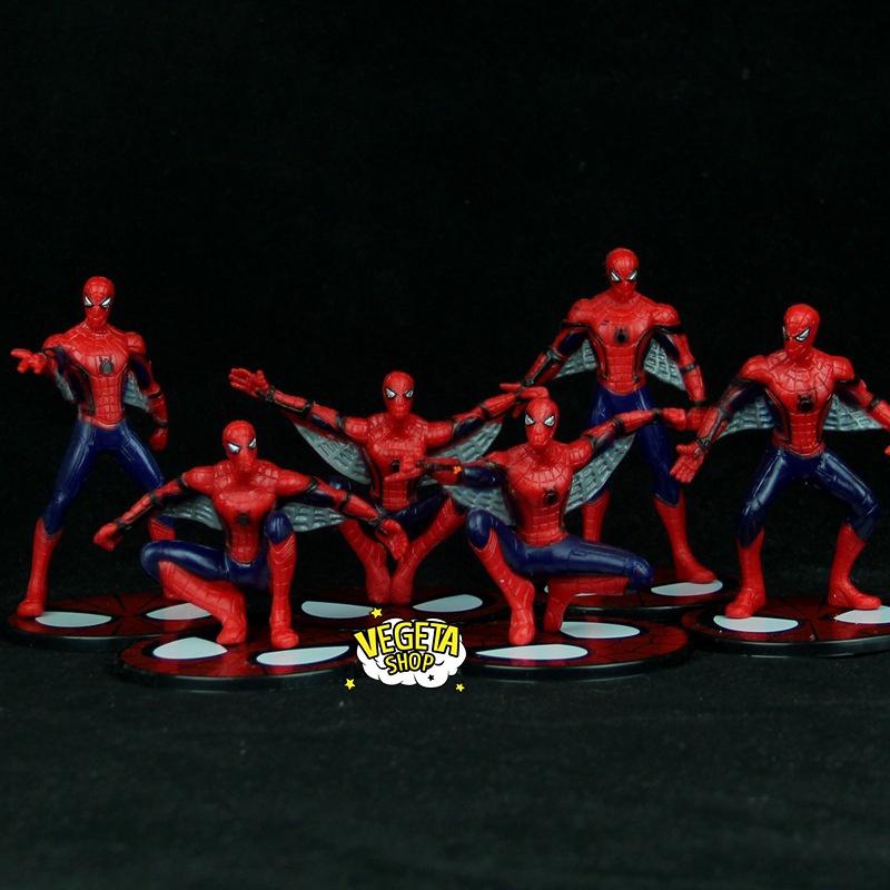 Mô hình Avengers - Marvel - DC - Trọn bộ 6 mô hình tư thế Spider Man - Người Nhện - Cao 7~12cm