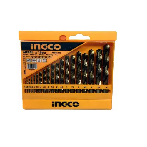 Bộ mũi khoan kim loại 19 chi tiết INGCO AKDB1195