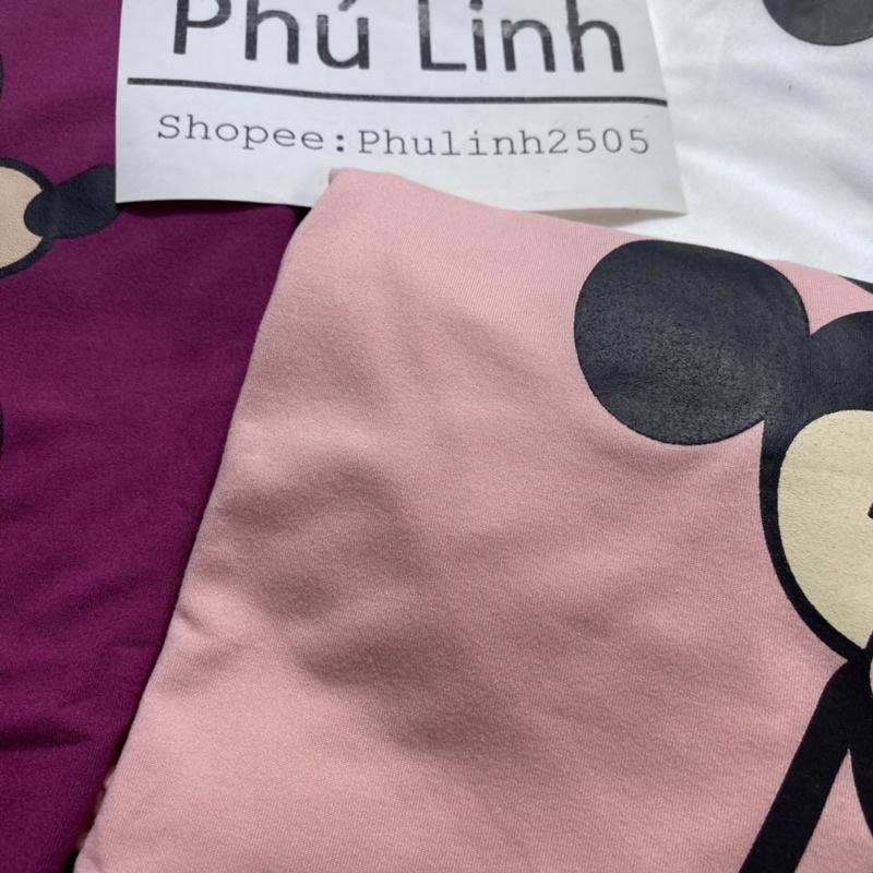 MS011 Áo thun unisex mickey, áo thun cổ tròn cotton hè mát