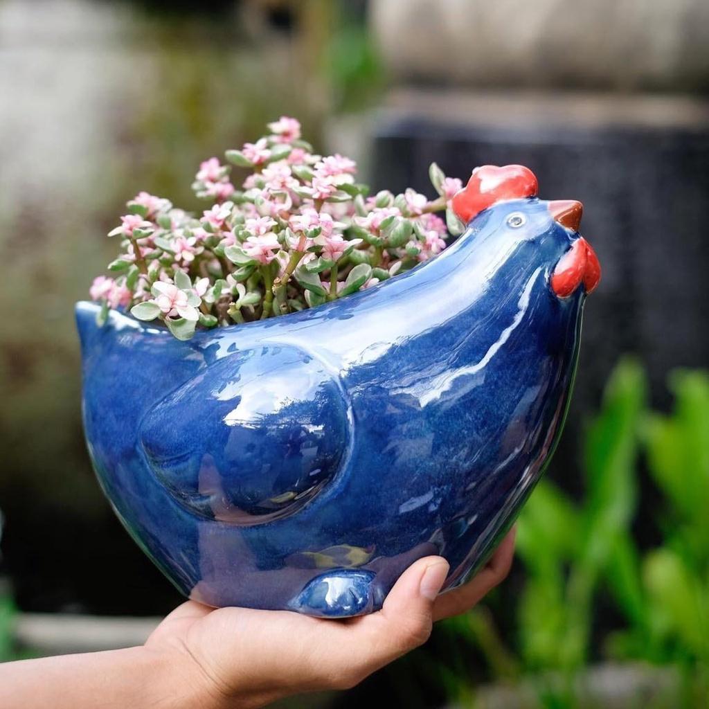 Chậu Gốm Gà Mẹ - Chậu trồng cây, Sen Đá, Decor Trang trí sân vườn - Gốm Xuất Khẩu