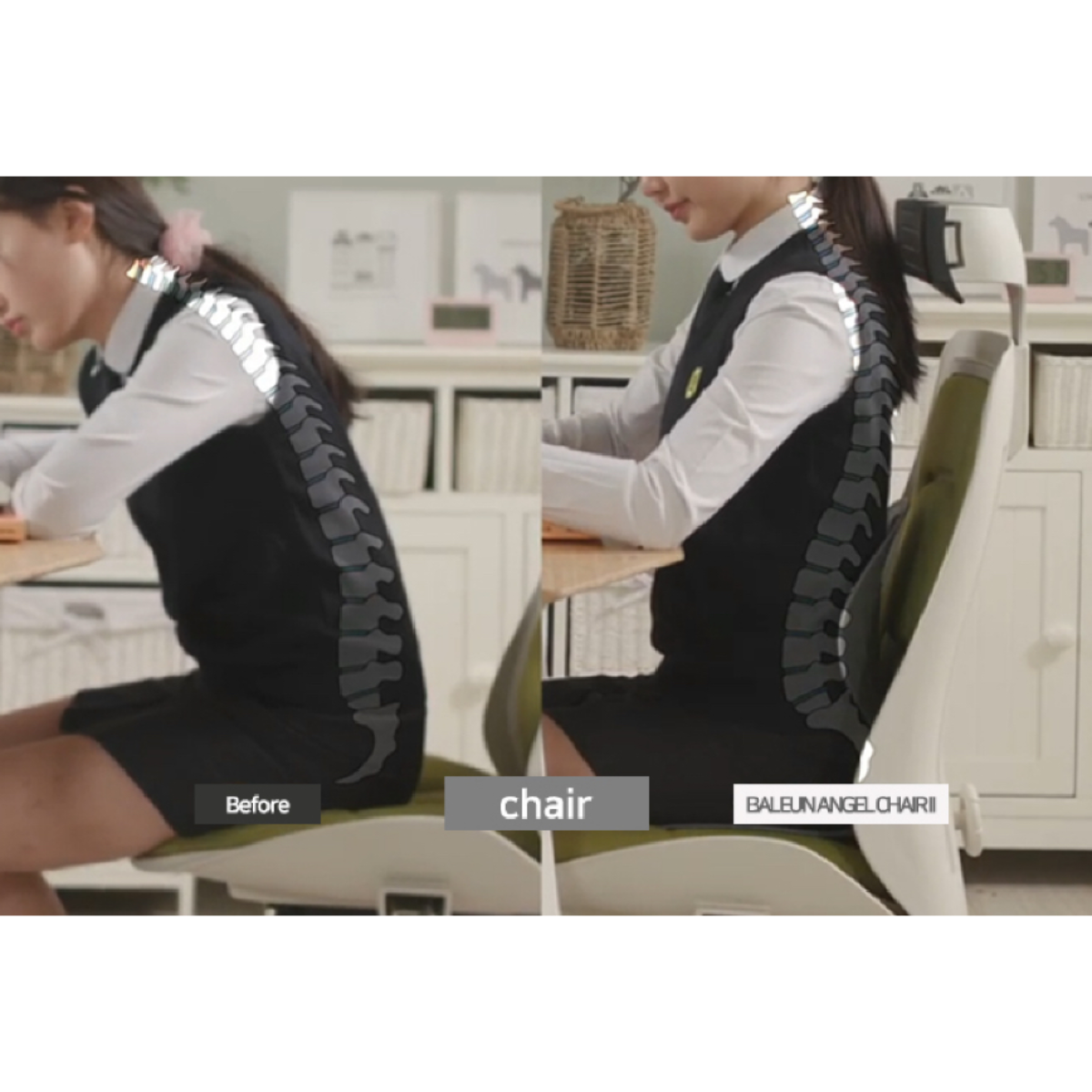Ghế điều chỉnh tư thế ngồi đúng chống gù  BALEUN ANGEL CHAIR LE HÀN QUỐC