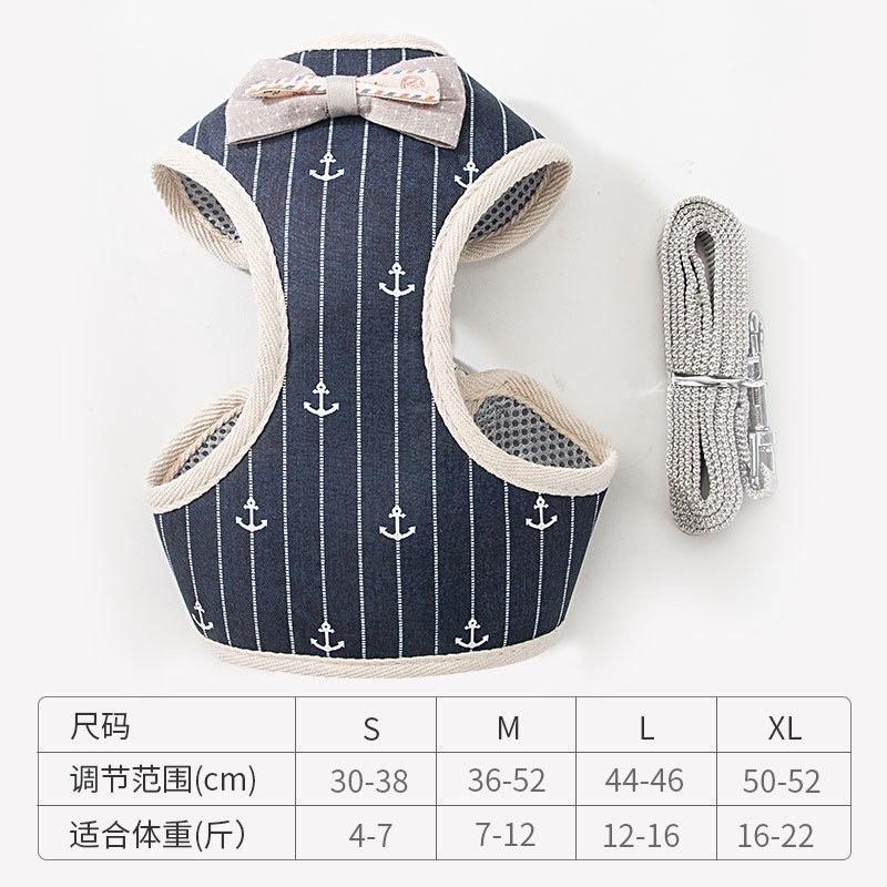 Bộ dây dắt, dây yếm ngực thú cưng đi dạo phối lưới thoáng khí tiện dụng cho chó mèo HIPIDOG CAO CẤP