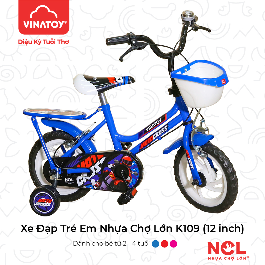 Xe Đạp Trẻ Em Nhựa Chợ Lớn K109 Cho Bé Từ 2 đến 4 Tuổi